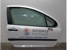 Recambio de puerta delantera derecha para peugeot 207 xt referencia OEM IAM 9004AR COLOR BLANCO 
