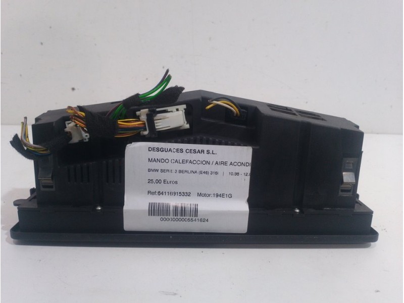 Recambio de mando calefaccion / aire acondicionado para bmw serie 3 berlina (e46) 316i referencia OEM IAM 64116915332  