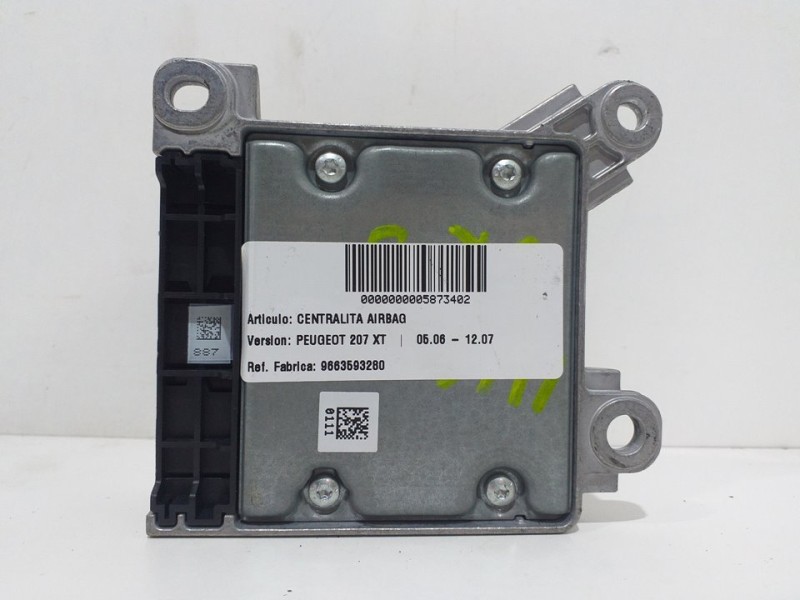 Recambio de centralita airbag para peugeot 207 xt referencia OEM IAM 9663593280 0285010111 