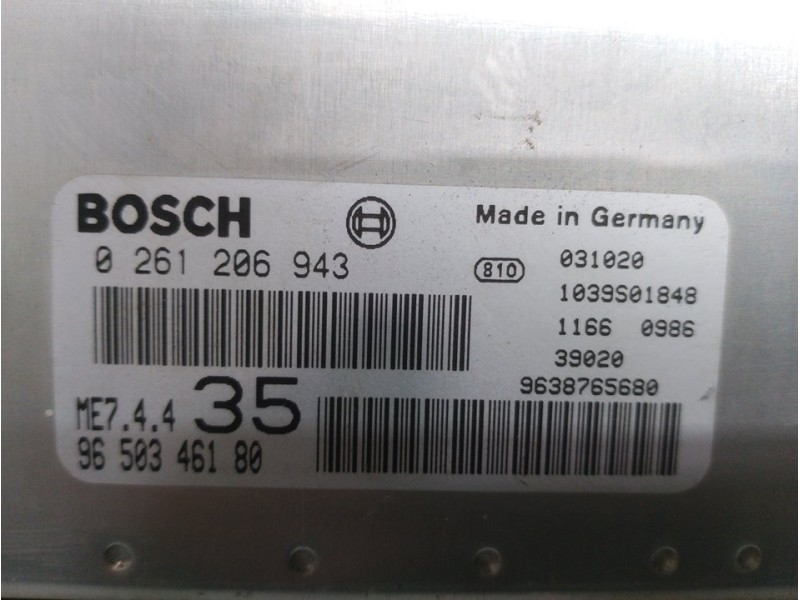 Recambio de centralita motor uce para peugeot 307 (s1) xs referencia OEM IAM 0261206943  