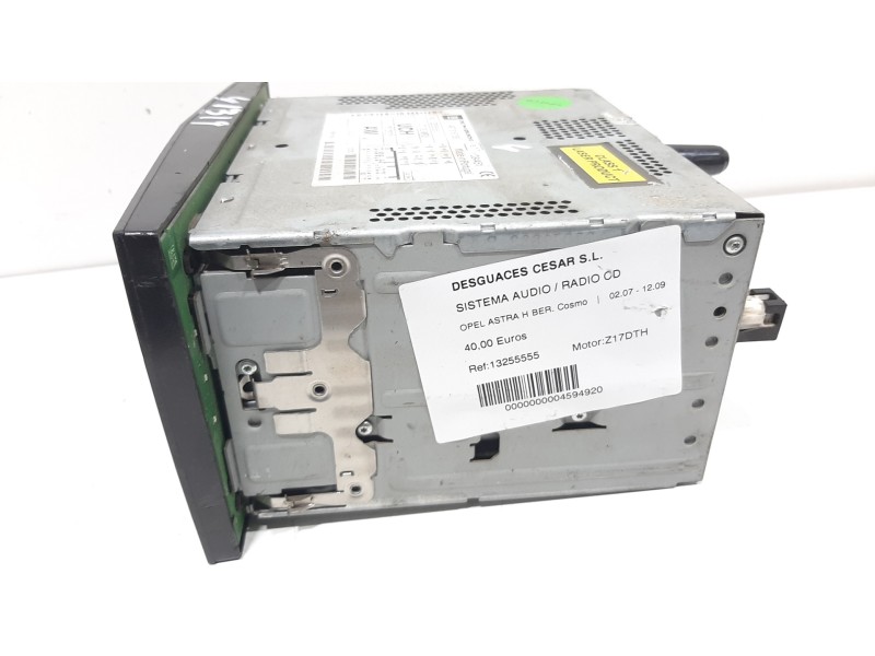 Recambio de sistema audio / radio cd para opel astra h ber. cosmo referencia OEM IAM 13255555 497316088 