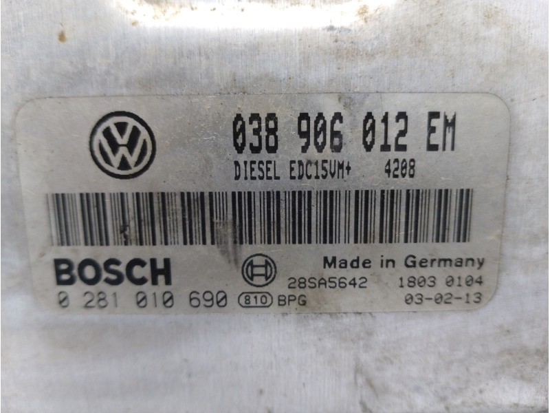 Recambio de centralita motor uce para seat ibiza (6l1) signo referencia OEM IAM 038906012EM 0281010690 