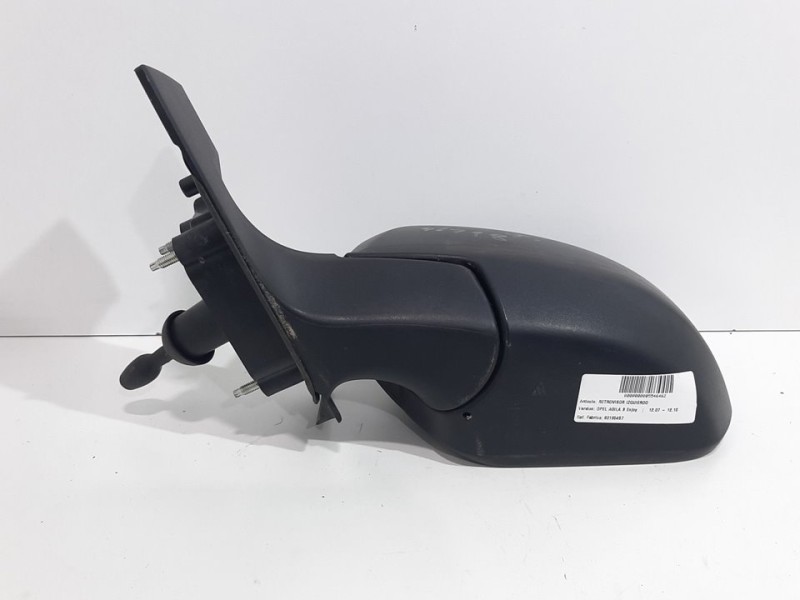 Recambio de retrovisor izquierdo para opel agila b enjoy referencia OEM IAM 93195457 MANUAL NEGRO