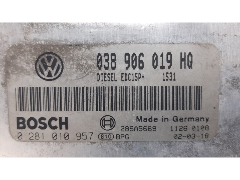 Recambio de centralita motor uce para seat ibiza (6l1) stella referencia OEM IAM 0281010957 038906019HQ 038906019HT