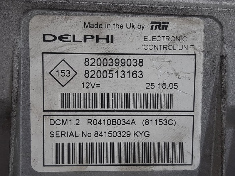 Recambio de centralita motor uce para nissan micra (k12e) acenta referencia OEM IAM 8200399038 8200513163 