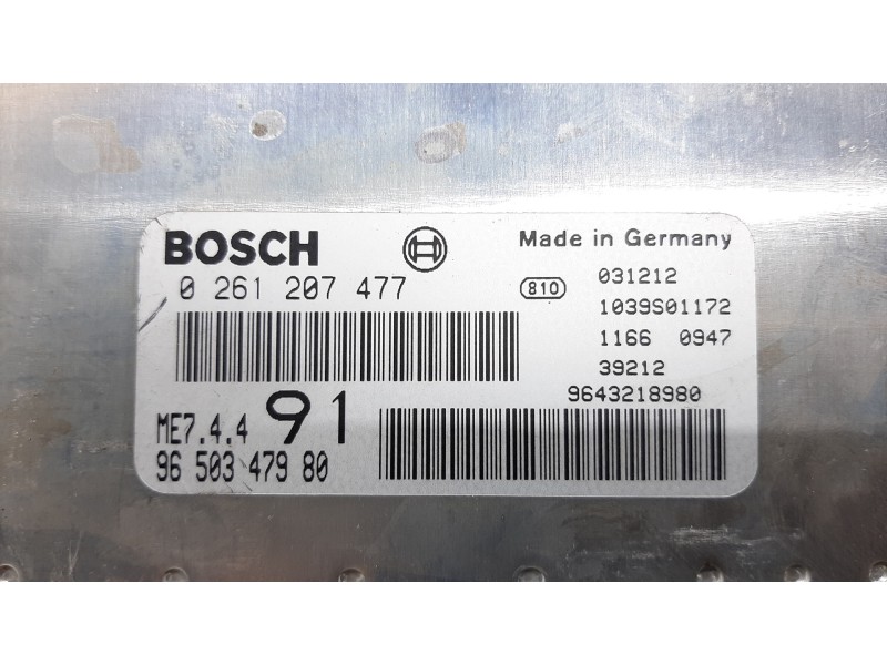 Recambio de centralita motor uce para peugeot 206 berlina xt referencia OEM IAM 0261207477 9650347980 193846