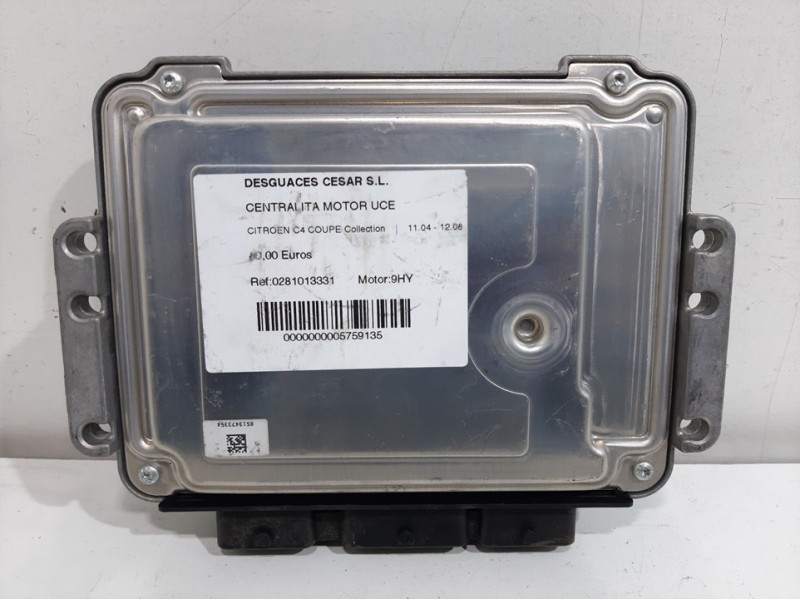 Recambio de centralita motor uce para citroën c4 coupe collection referencia OEM IAM 0281013331   Recambio de centralita motor uce para citroën c4 coupe collection referencia OEM IAM 0281013331
