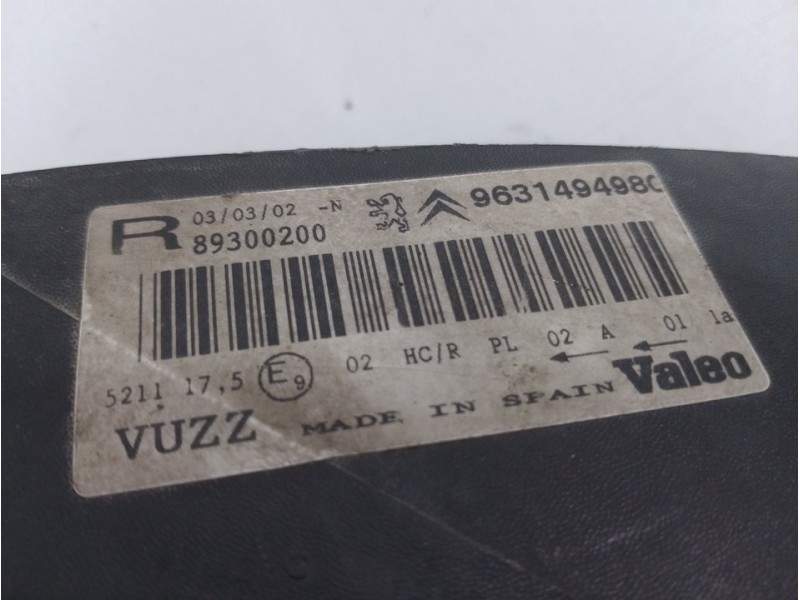 Recambio de faro derecho para citroën xsara picasso 1.8 16v referencia OEM IAM   