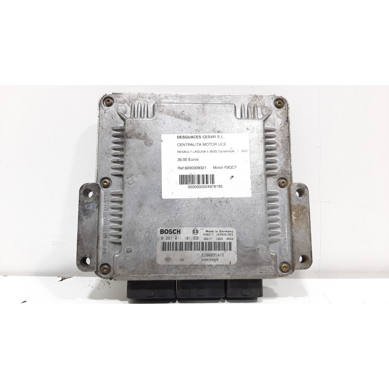 Recambio de centralita motor uce para renault laguna ii (bg0) dynamique referencia OEM IAM 0281011101  