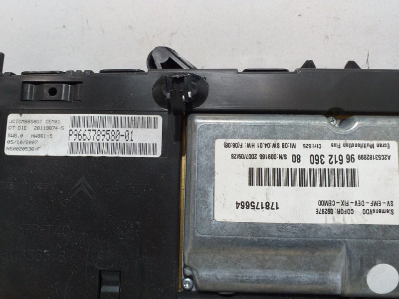 Recambio de cuadro instrumentos para citroën c4 picasso exclusive referencia OEM IAM 9663789580 9661236080 