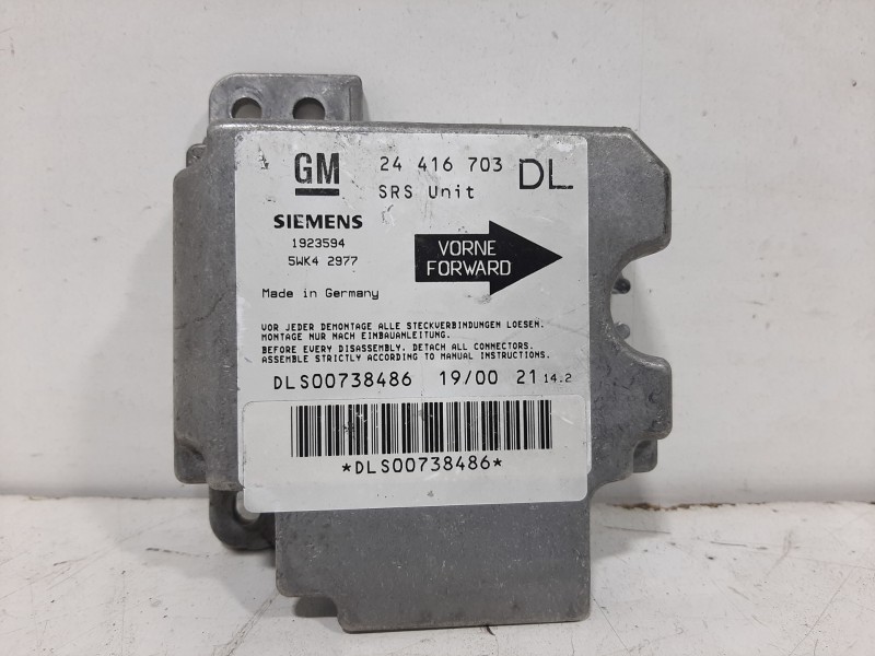 Recambio de centralita airbag para opel astra g berlina club referencia OEM IAM 09195790 24416703 5WK42977