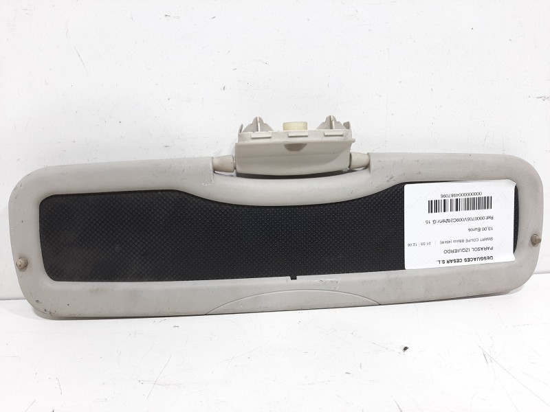 Recambio de parasol izquierdo para smart coupe básico (45kw) referencia OEM IAM 0000705V009C24A00  