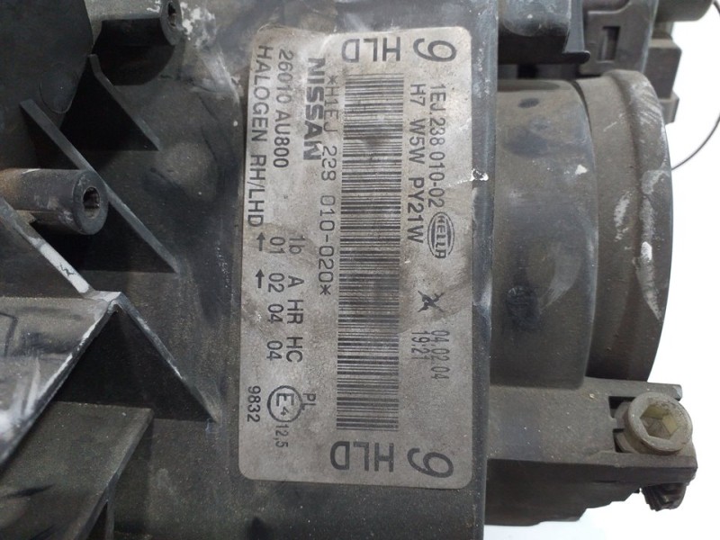 Recambio de faro derecho para nissan primera berlina (p12) acenta referencia OEM IAM 1EJ23801002  
