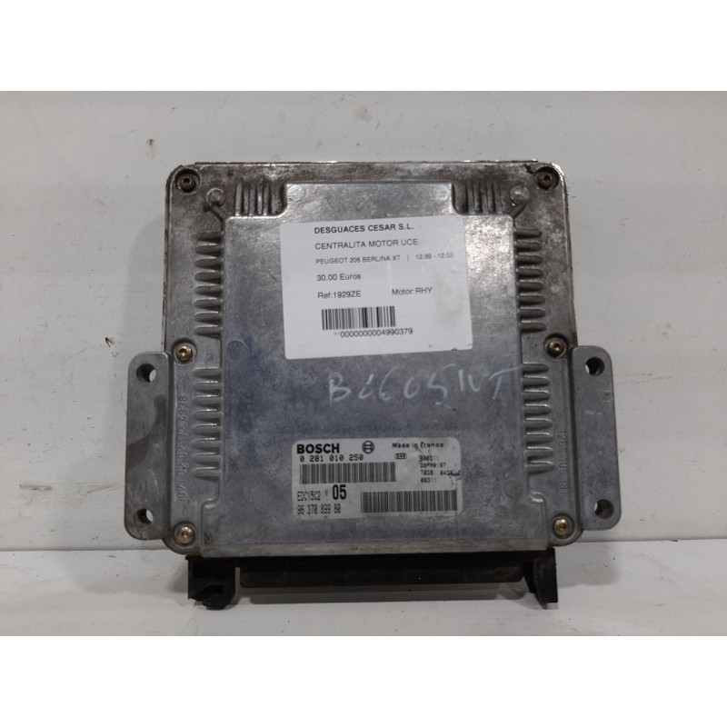 Recambio de centralita motor uce para peugeot 206 berlina xt referencia OEM IAM 1929ZE  