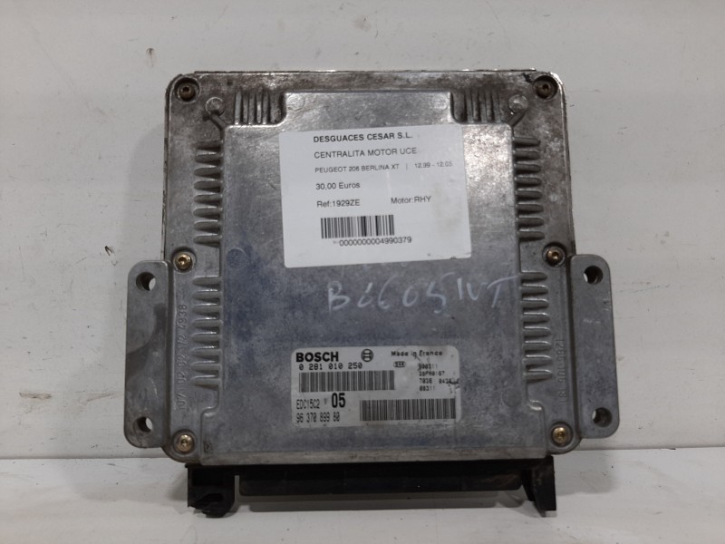 Recambio de centralita motor uce para peugeot 206 berlina xt referencia OEM IAM 1929ZE  