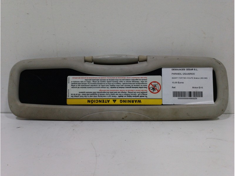 Recambio de parasol izquierdo para smart fortwo coupe brabus (453.362) referencia OEM IAM   