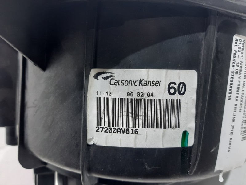 Recambio de motor calefaccion para nissan primera berlina (p12) acenta referencia OEM IAM 27200AV616  