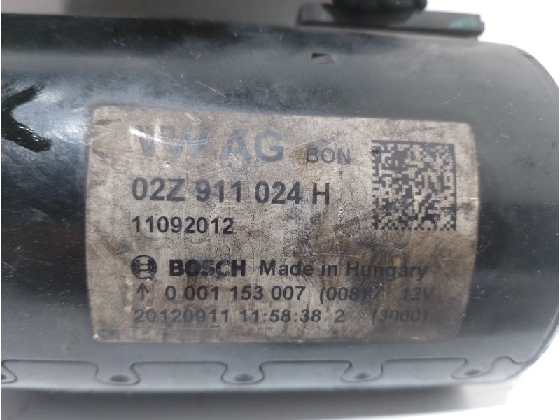 Recambio de motor arranque para volkswagen caddy ka/kb (2k) maxi life referencia OEM IAM 02Z911024H  