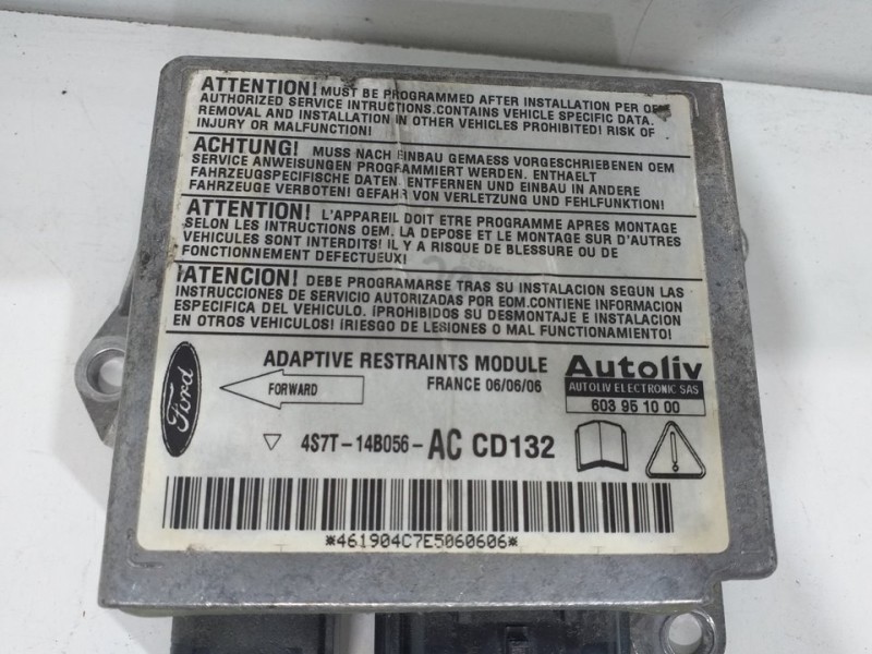 Recambio de centralita airbag para ford mondeo berlina (ge) ambiente referencia OEM IAM 461904C7E5060606  4S7T14B056