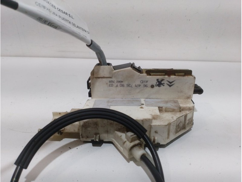 Recambio de cerradura puerta delantera derecha para citroën c4 berlina sx referencia OEM IAM 9647172680 6 PINES 
