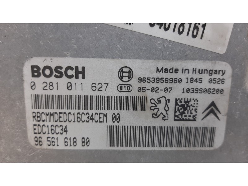 Recambio de centralita motor uce para peugeot 307 (s1) xs referencia OEM IAM 0281011627 9656161880 