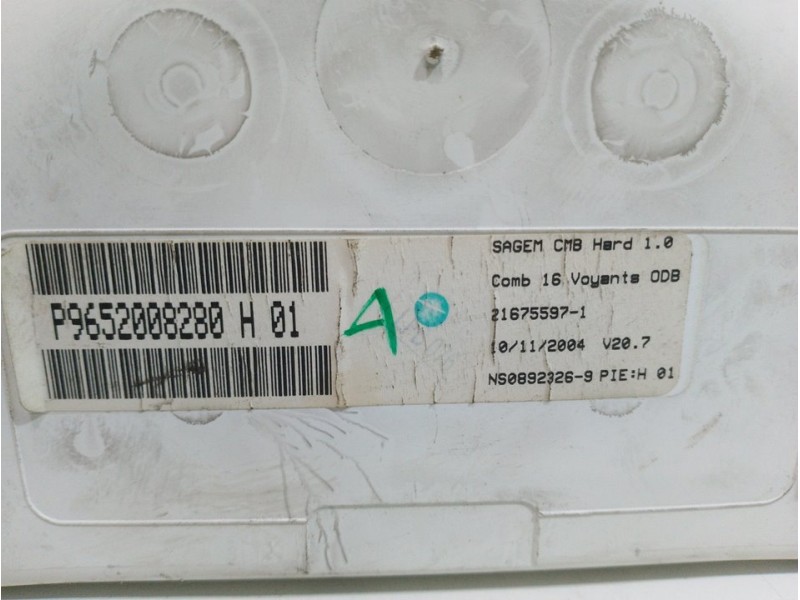Recambio de cuadro instrumentos para citroën c3 1.4 hdi 16v sx referencia OEM IAM 9652008280  