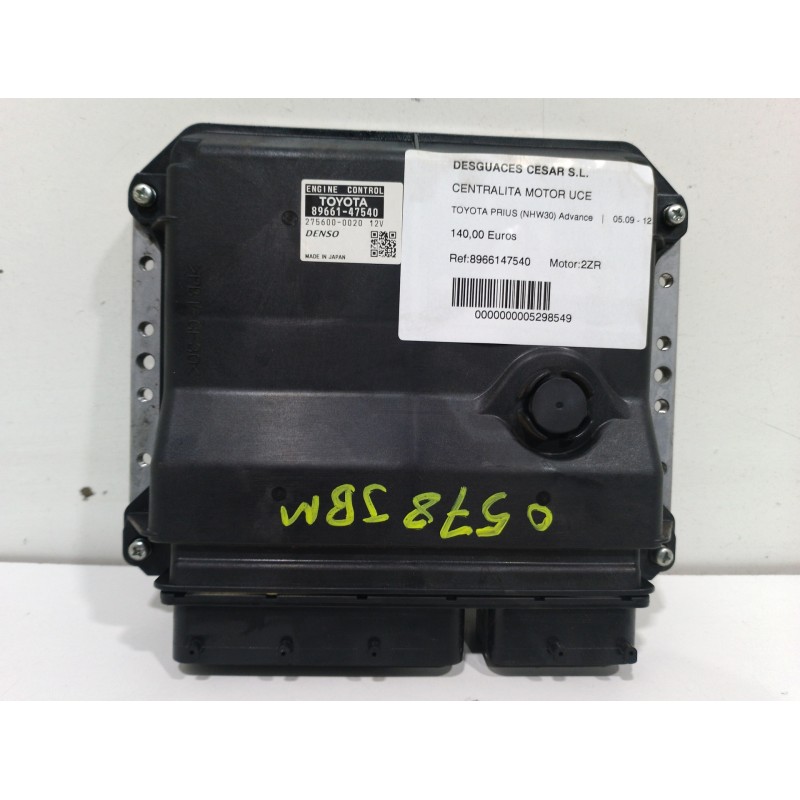 Recambio de centralita motor uce para toyota prius (nhw30) advance referencia OEM IAM   2756000020