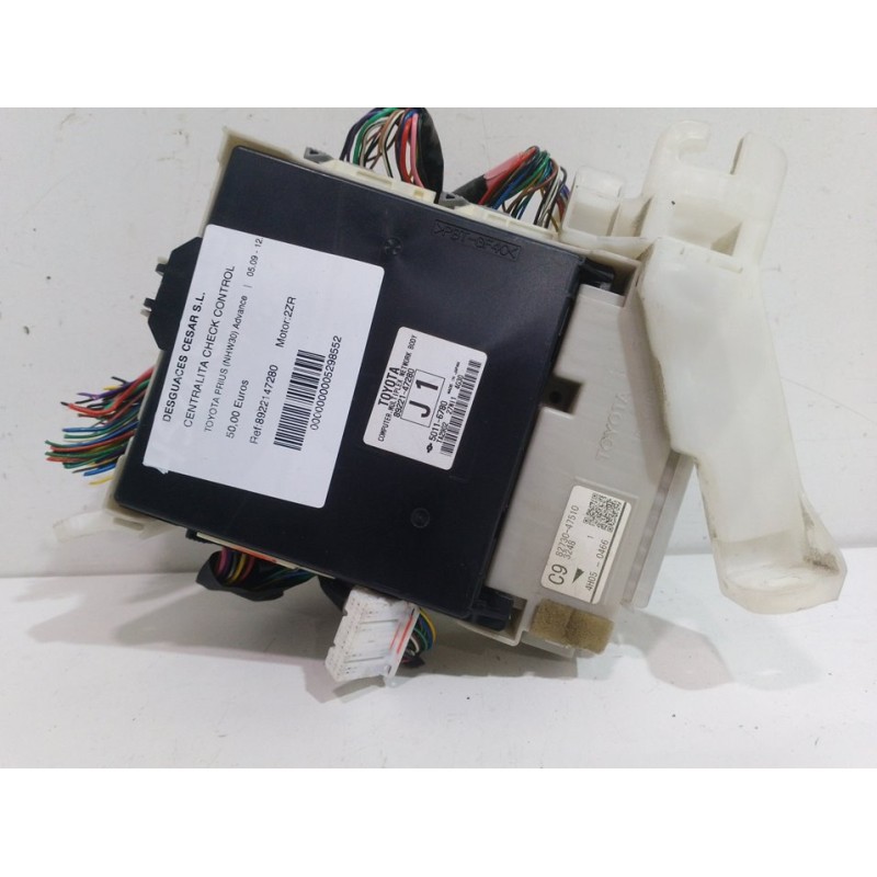 Recambio de centralita check control para toyota prius (nhw30) advance referencia OEM IAM 8922147280  