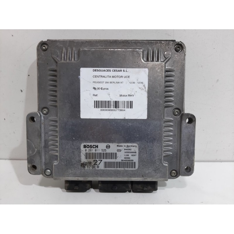 Recambio de centralita motor uce para peugeot 206 berlina xt referencia OEM IAM  0281011525 