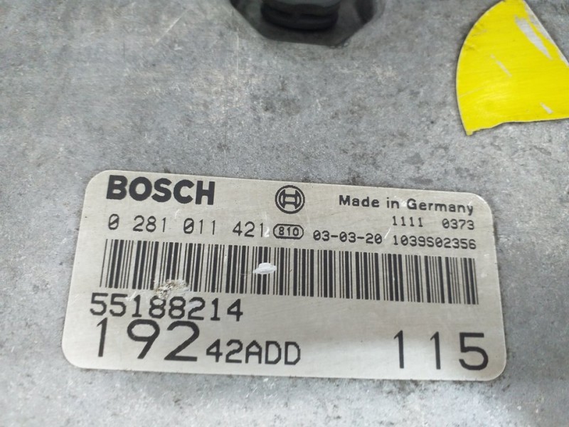 Recambio de centralita motor uce para fiat stilo (192) 1.9 jtd / 1.9 jtd 115 dynamic referencia OEM IAM 0281011421 55188214 