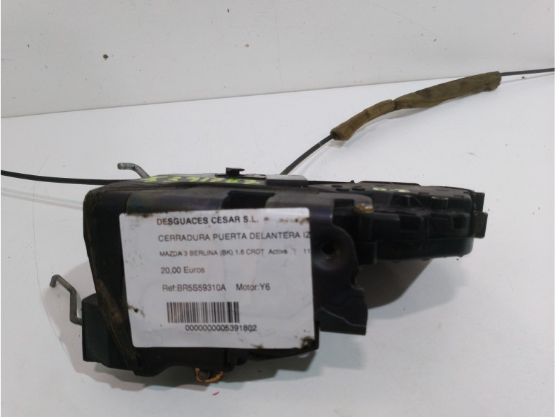 Recambio de cerradura puerta delantera izquierda para mazda 3 berlina (bk) 1.6 crdt active referencia OEM IAM BR5S59310A 10 PINE