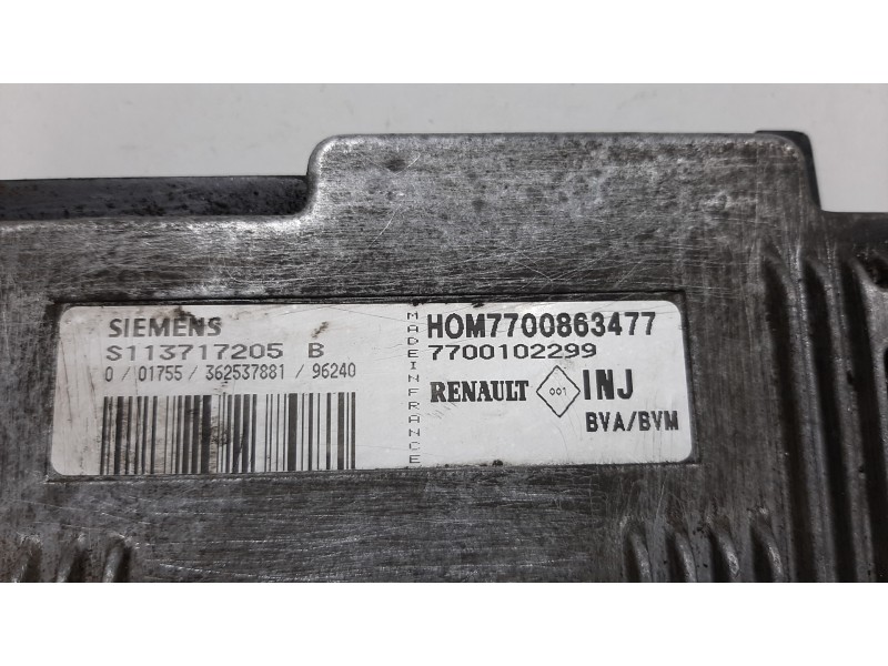 Recambio de centralita motor uce para renault laguna (b56) 2.0 anade referencia OEM IAM S1137717205B 7700863477 