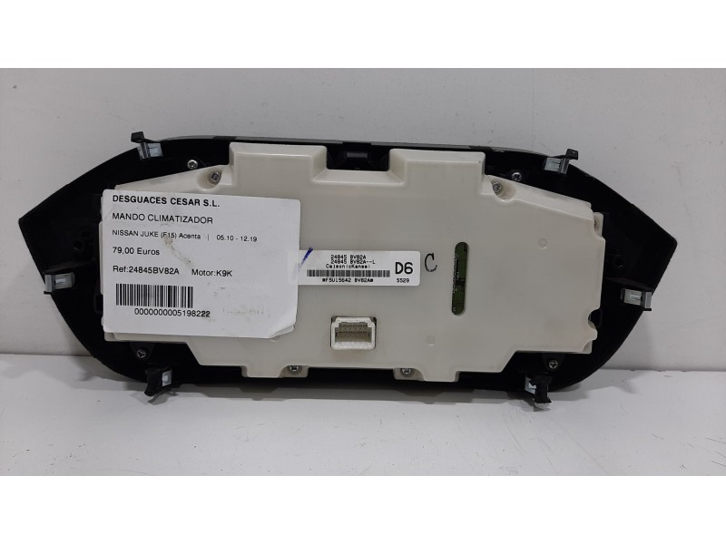 Recambio de mando climatizador para nissan juke (f15) acenta referencia OEM IAM 24845BV82A  