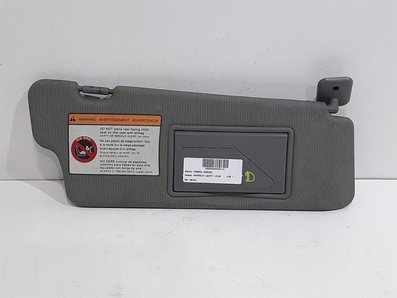 Recambio de parasol derecho para chevrolet lacetti cdx referencia OEM IAM   