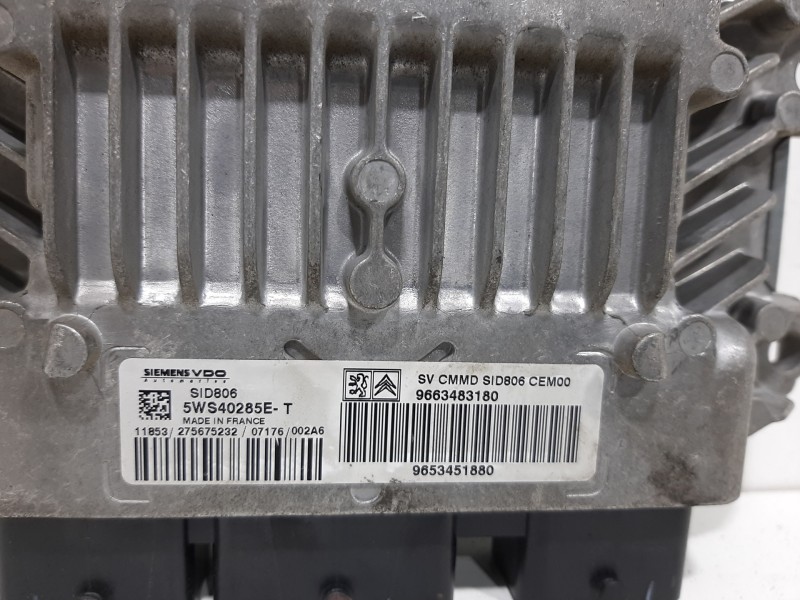 Recambio de centralita motor uce para citroën c2 furio referencia OEM IAM 9663483180 5WS40285ET 9653451880