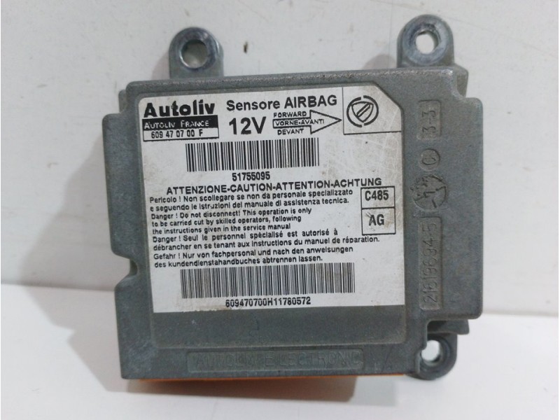 Recambio de centralita airbag para fiat linea (110) dynamic referencia OEM IAM 609470700F  