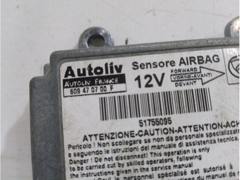 Recambio de centralita airbag para fiat linea (110) dynamic referencia OEM IAM 609470700F  