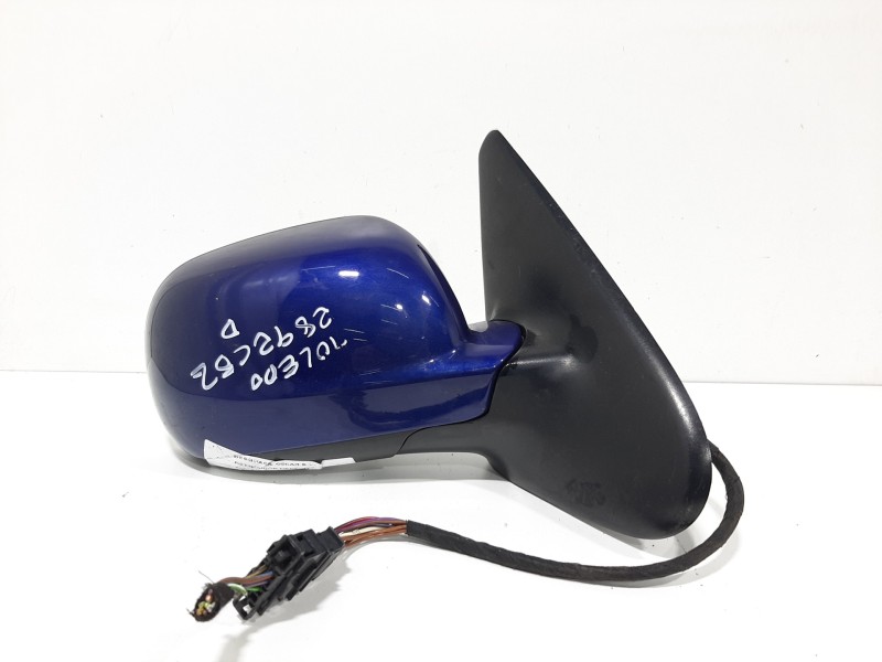 Recambio de retrovisor derecho para seat toledo (1m2) select referencia OEM IAM  AZUL ELÉCTRICO