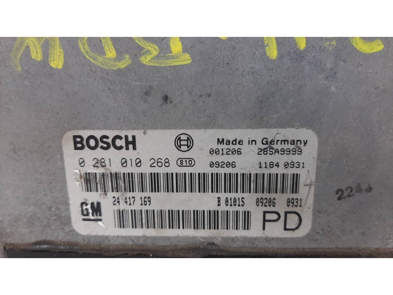 Recambio de centralita motor uce para opel zafira a elegance referencia OEM IAM 0281010268  