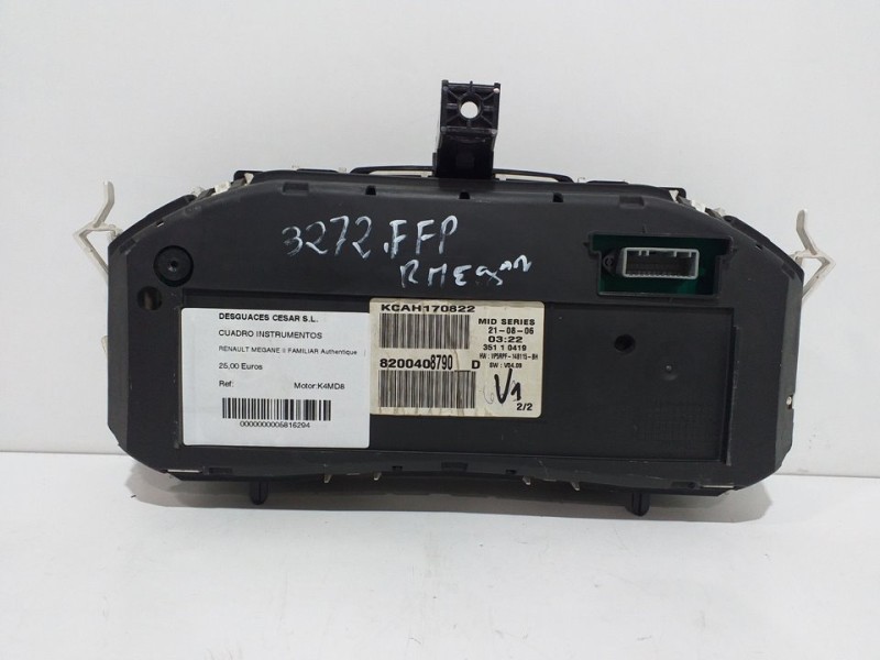 Recambio de cuadro instrumentos para renault megane ii familiar authentique referencia OEM IAM   