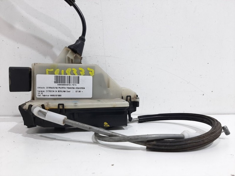 Recambio de cerradura puerta trasera izquierda para citroën c4 berlina cool referencia OEM IAM 9685351980 6 PINES 