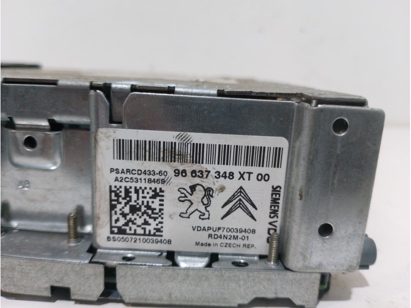 Recambio de sistema audio / radio cd para citroën c4 picasso sx referencia OEM IAM 96637348XT  