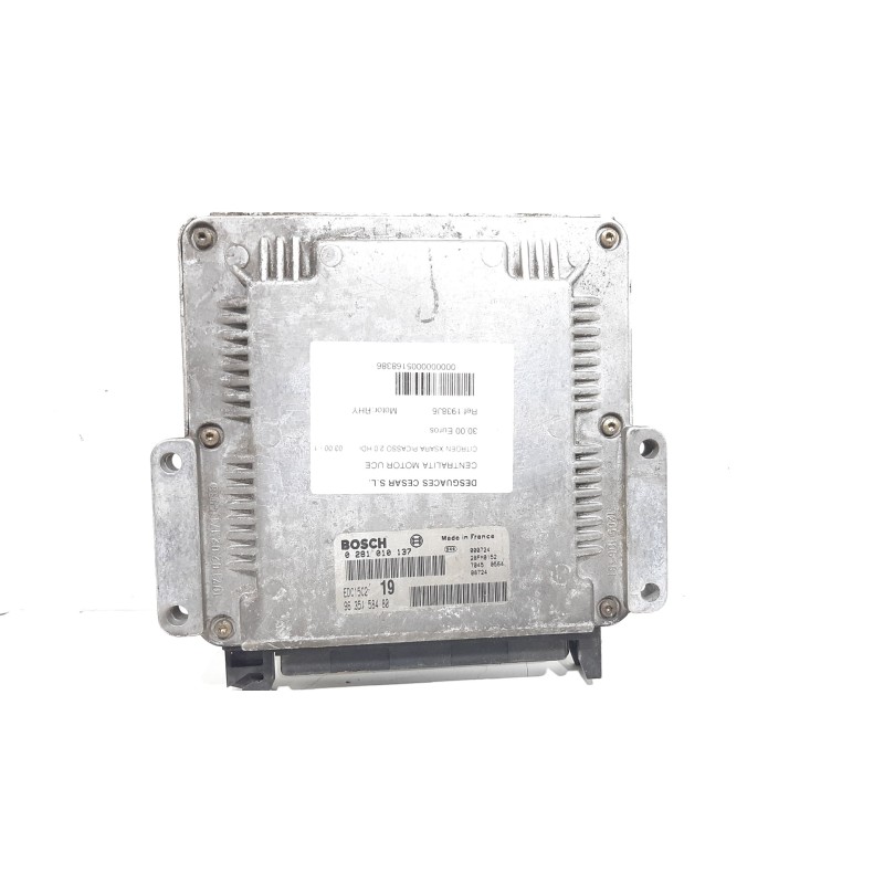 Recambio de centralita motor uce para citroën xsara picasso 2.0 hdi referencia OEM IAM 0281010137  