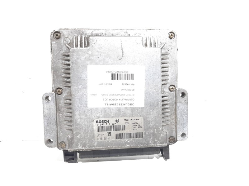 Recambio de centralita motor uce para citroën xsara picasso 2.0 hdi referencia OEM IAM 0281010137  