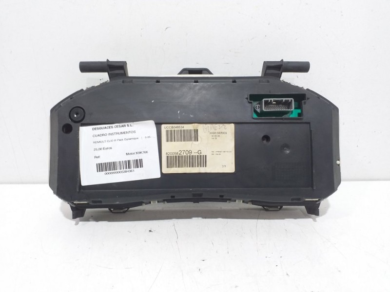 Recambio de cuadro instrumentos para renault clio iii pack dynamique referencia OEM IAM 820058 2709G 