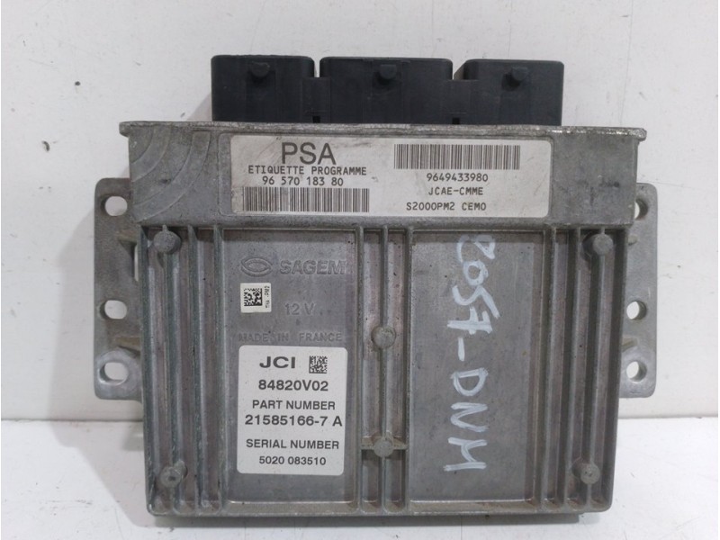 Recambio de centralita motor uce para citroën c2 furio referencia OEM IAM 9649433980 9657018380 