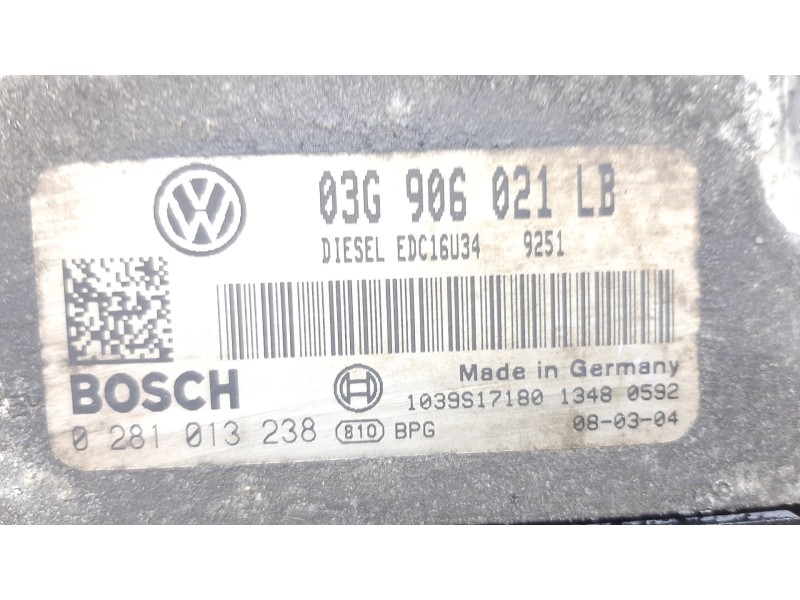 Recambio de centralita motor uce para skoda octavia berlina (1z3) collection referencia OEM IAM 03G906021LB 0281013238 