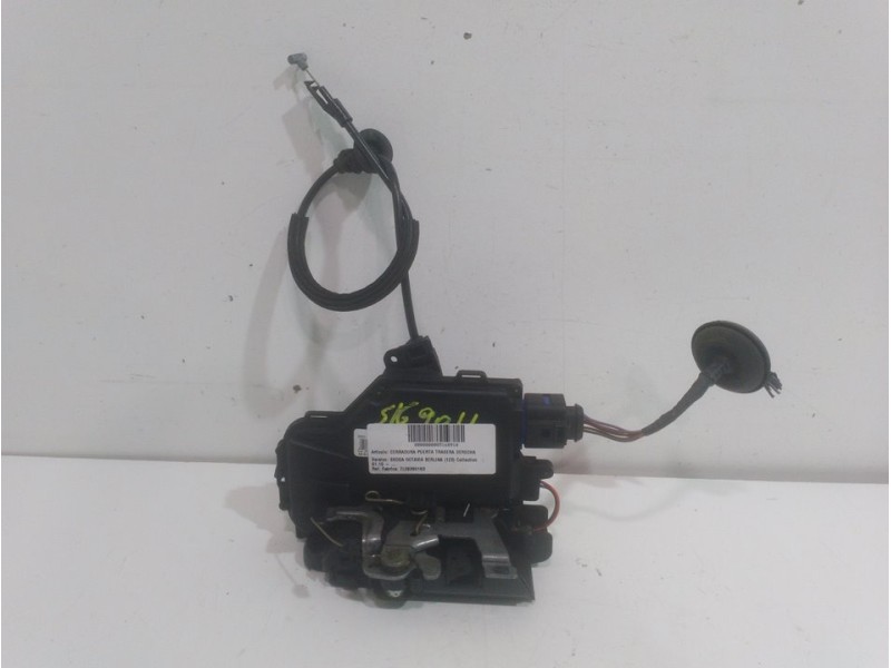 Recambio de cerradura puerta trasera derecha para skoda octavia berlina (1z3) collection referencia OEM IAM 7L0839016D 6 PINES 