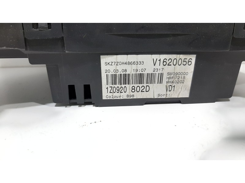 Recambio de cuadro instrumentos para skoda octavia berlina (1z3) collection referencia OEM IAM 1Z0920  