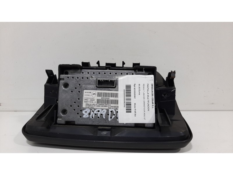 Recambio de pantalla multifuncion para renault laguna ii grandtour (kg0) gt referencia OEM IAM 8200326981  